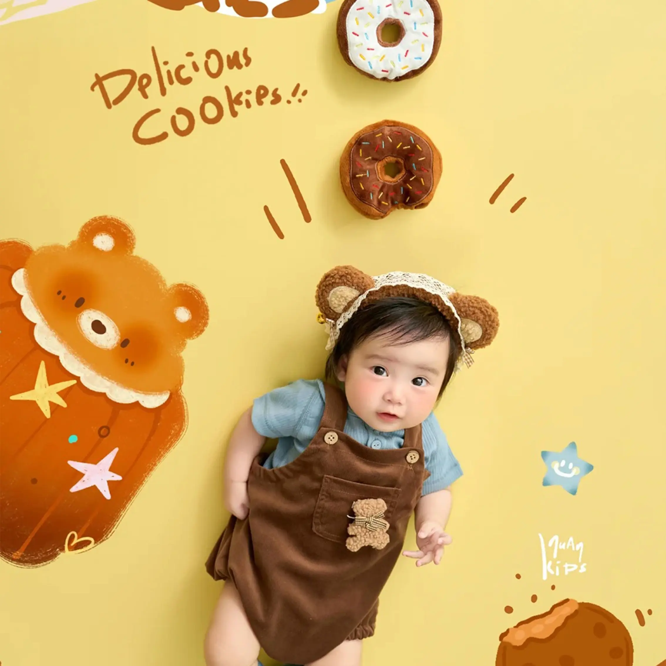 Cute Bear Desert Theme Set 2-3M - Newborn Photography Props - Image 4